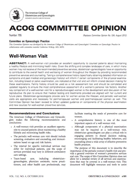 acog committee opinion dating